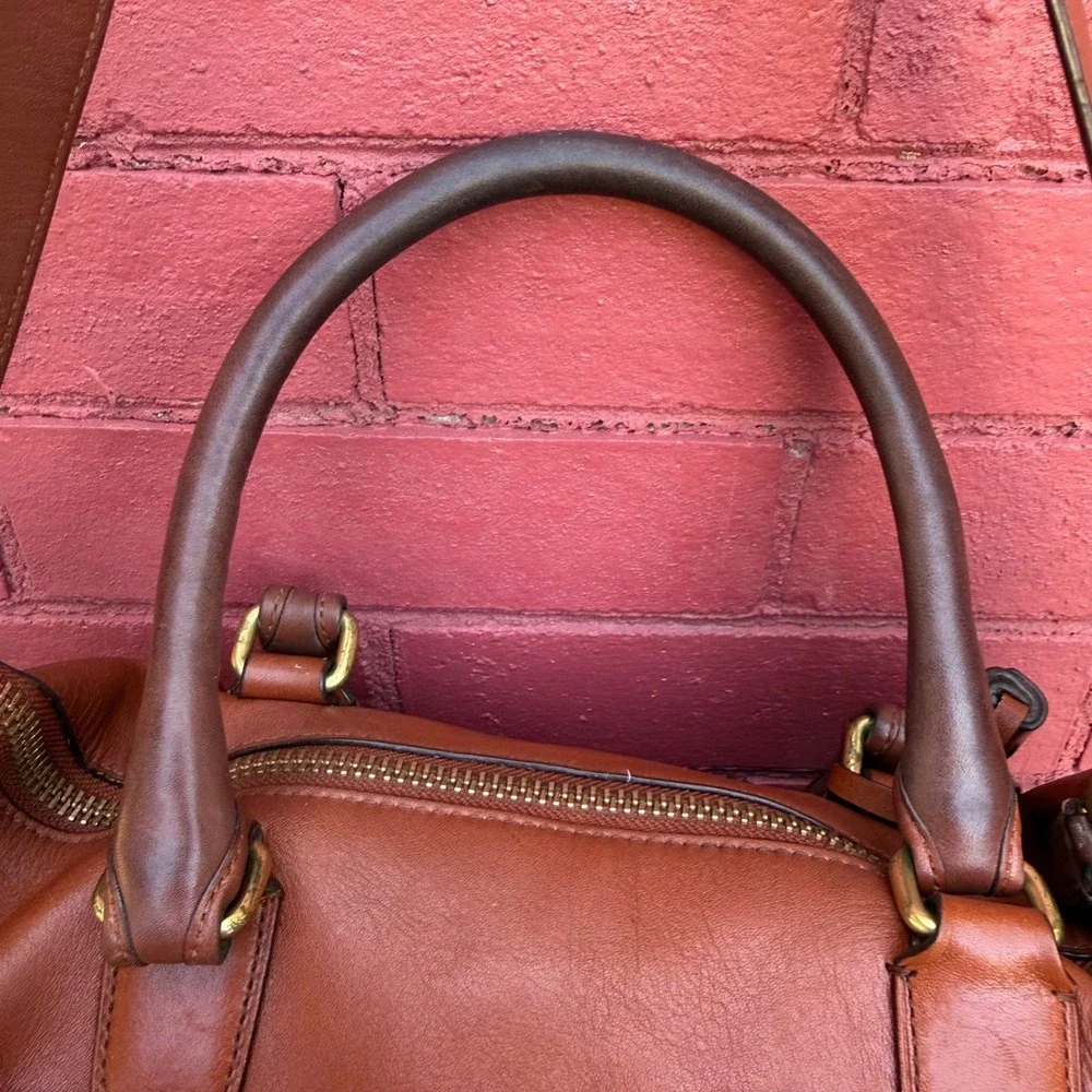 Vtg Coach Legacy Candace Carryall Tanned Leather Large Size Tote Satchel Handbag